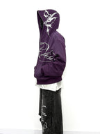 WHY SOIL Graffiti Script Graphic Zip Hoodie
