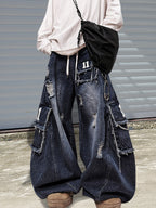 WHY SOIL Storm Wash Denim Cargo Pants