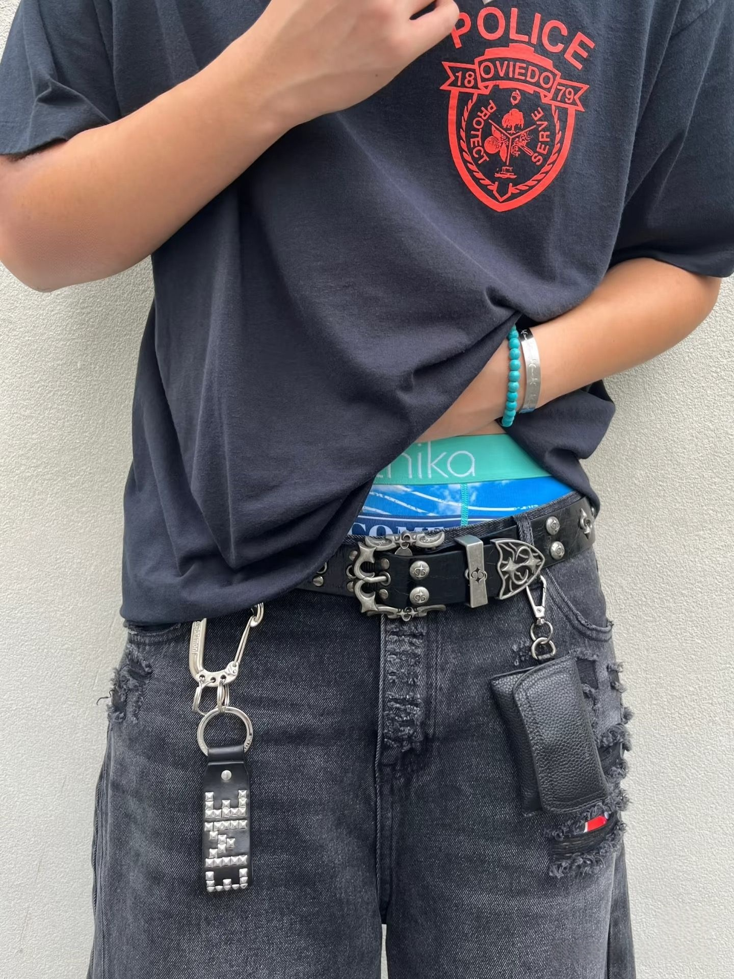 WHY SOIL Punk Gothic Rivet Belt Accessories
