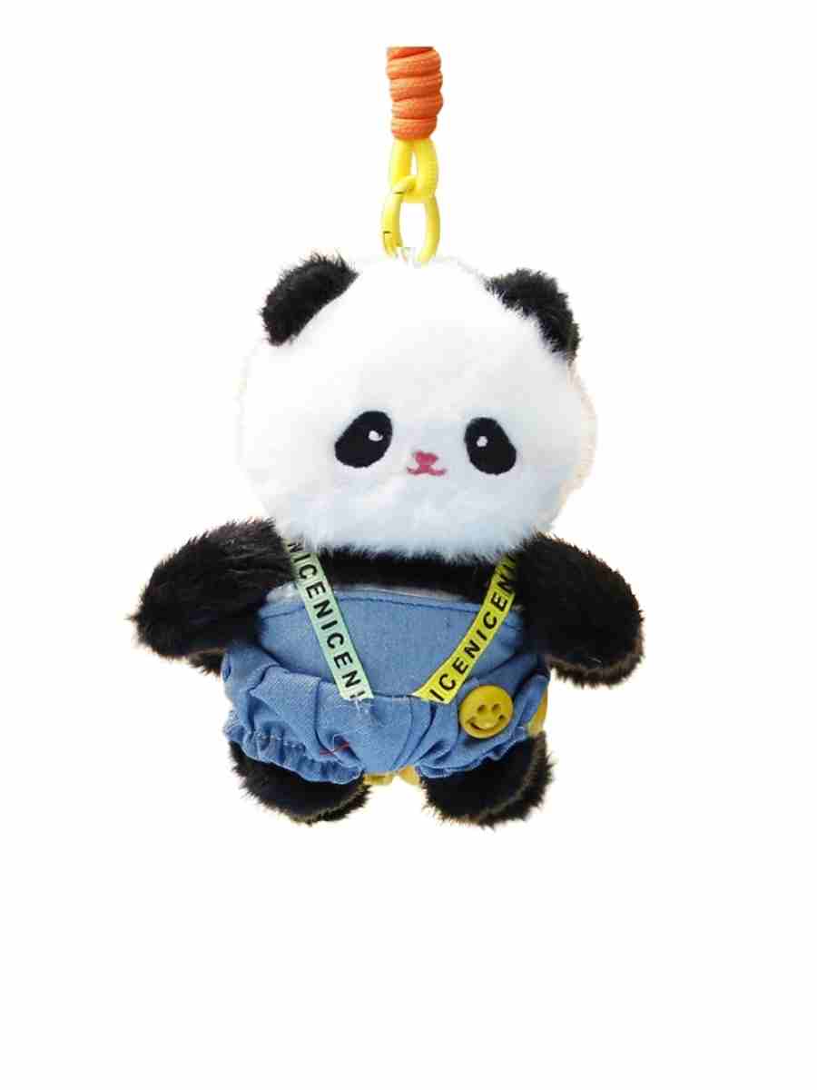 Whysoil – Salopette en jean mignonne avec porte-clés panda en peluche