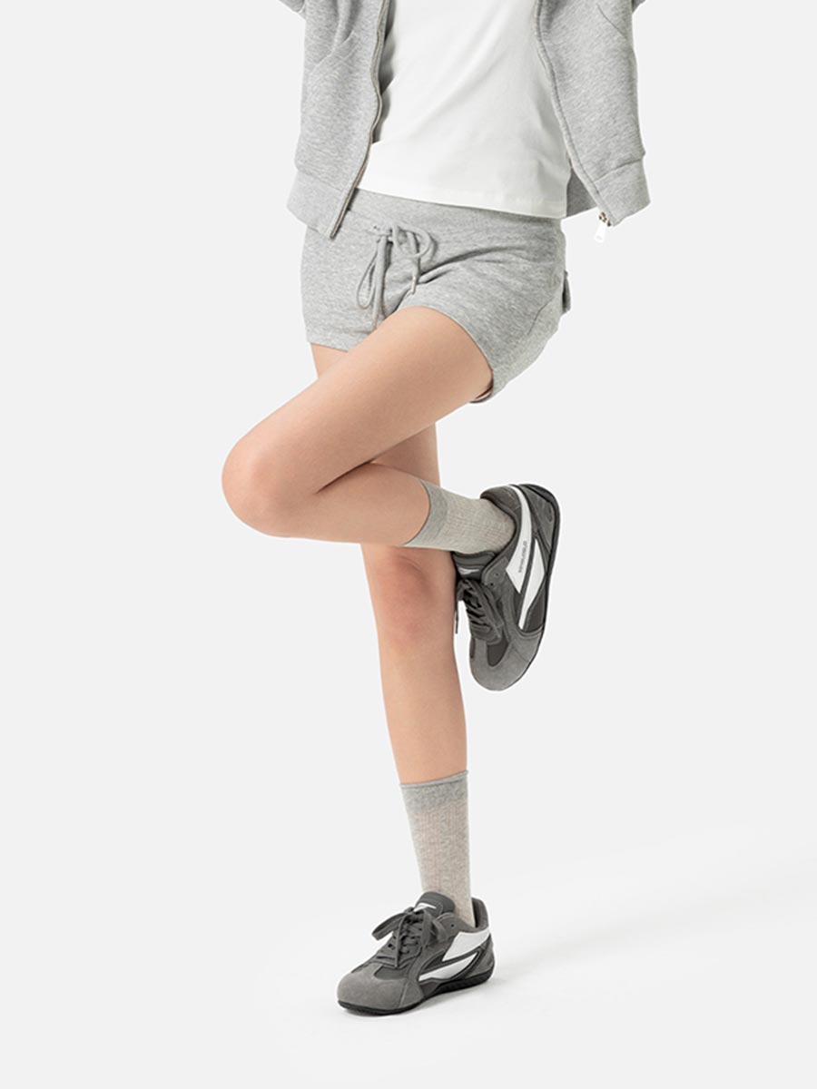 Whysoil Unisex Grey Retro Suede Trainer Shoes