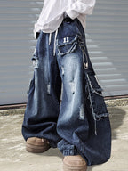 WHY SOIL Storm Wash Denim Cargo Pants