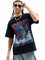 Whysoil-Vintage Cloud Print T-Shirt