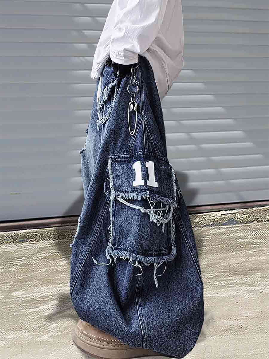 WHY SOIL Storm Wash Denim Cargo Pants
