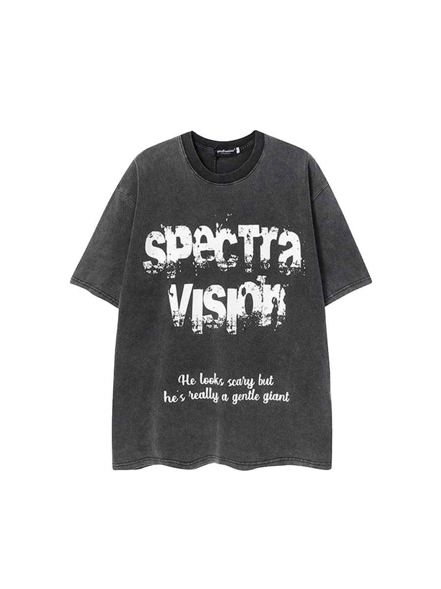 T-shirt surtaillé unisexe délavé Whysoil