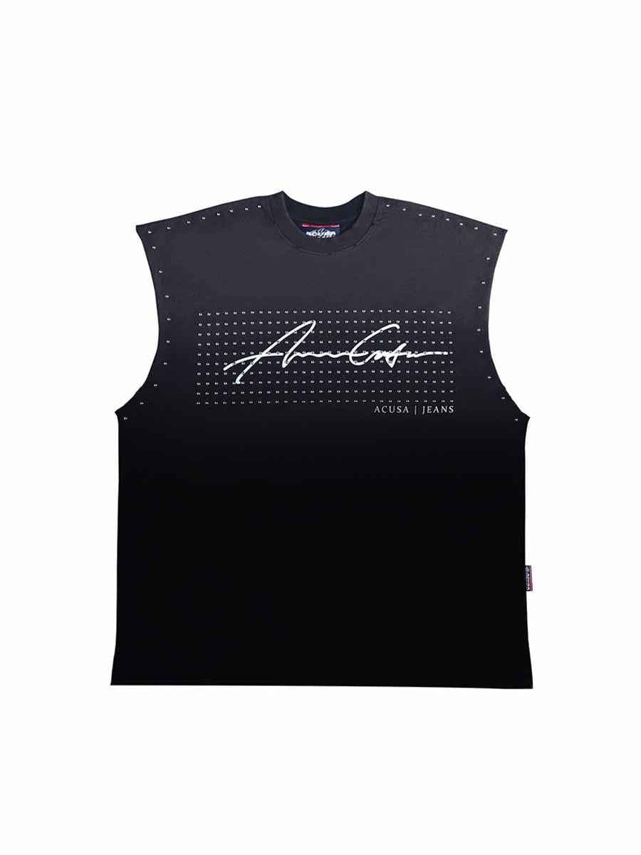 POURQUOI T-shirt sans manches Signature clouté SOIL