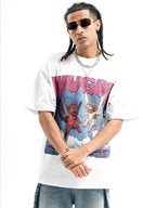 Whysoil-Vintage Cloud Print T-Shirt