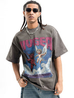 Whysoil-Vintage Cloud Print T-Shirt