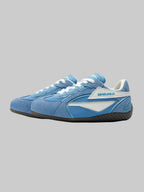 Whysoil Unisex Sky Blue Retro Suede Trainer Shoes