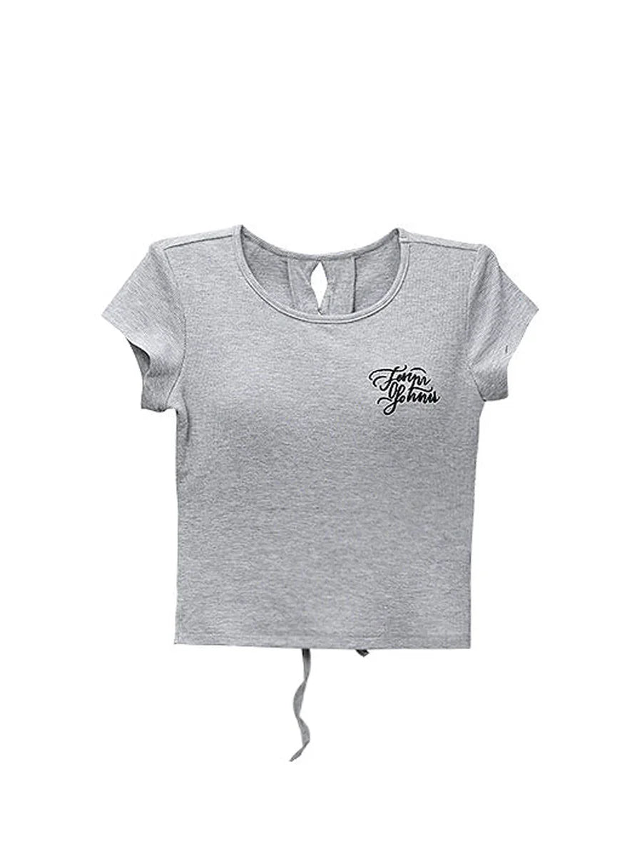 WHY SOIL Streetwear Relaxed Fit Graphic Backless Tee
