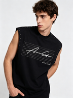WHY SOIL Studded Signature Sleeveless Tee