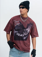 Whysoil-Break The Silence DJ Turntable Vintage Photo Print Black T-Shirt