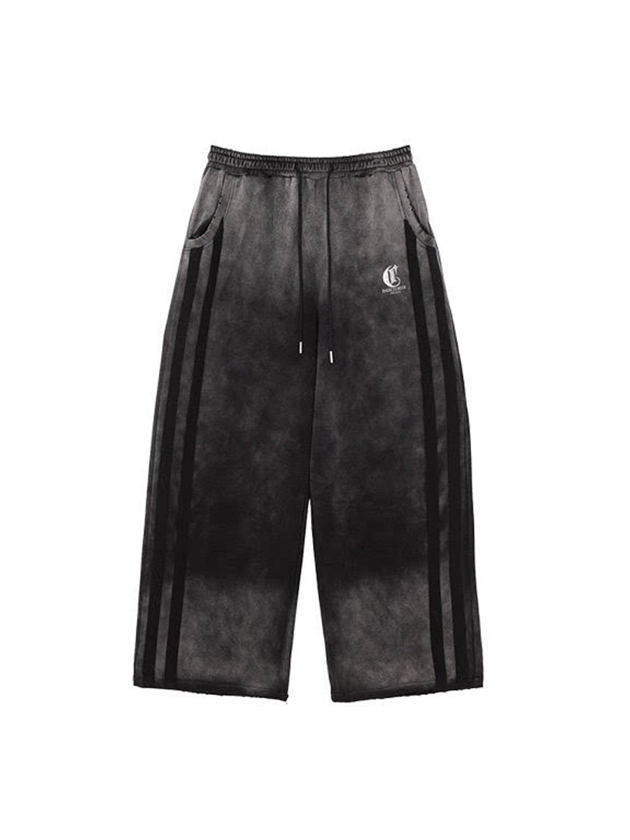 WHY SOIL Black Gradient Casual Pants