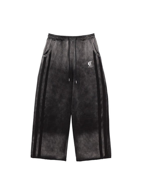 WHY SOIL Black Gradient Casual Pants