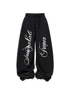 WHY SOIL Blacke Phantom Script Balloon Pants