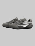 Whysoil Unisex Grey Retro Suede Trainer Shoes