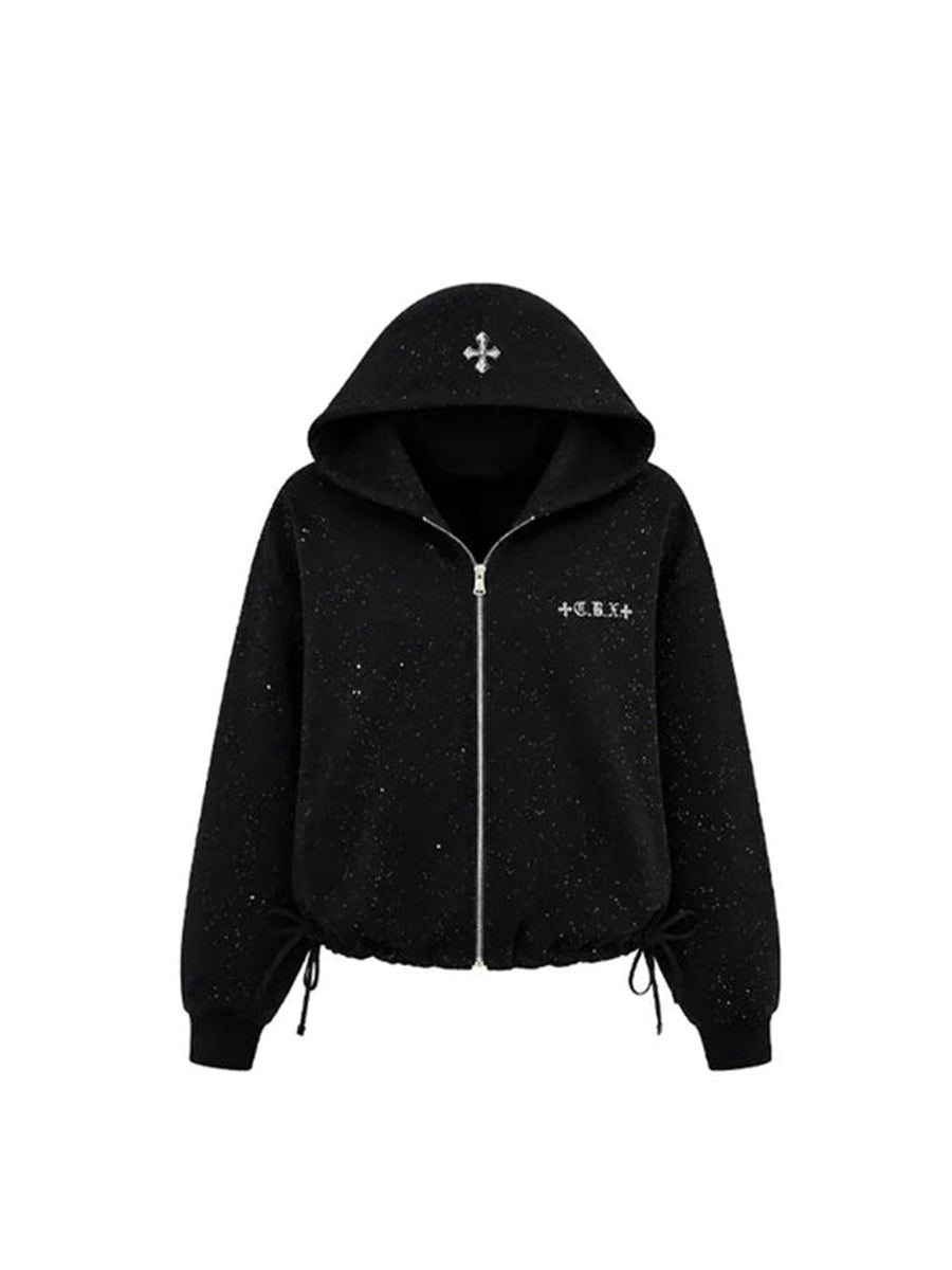 WHY SOIL Black Meteor Cross Kapuzenjacke