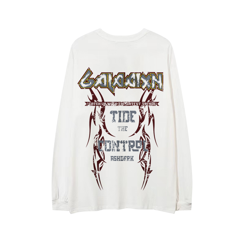 WHYSOIL Heavy Metal Graphic Oversized Long Sleeve Tee