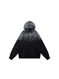 WHY SOIL Gradient Distressed Oversized Hooded Sweatshirt