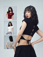 WHY SOIL Streetwear Relaxed Fit Graphic Backless Tee