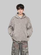 WHY SOIL Washed Streetwear Oversized Hoodie