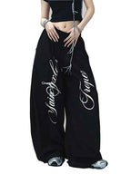 WHY SOIL Blacke Phantom Script Balloon Pants