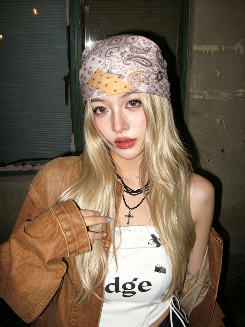 WHY SOIL Vintage Pattern Bandana Headscarf
