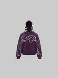 WHY SOIL Graffiti Script Graphic Zip Hoodie