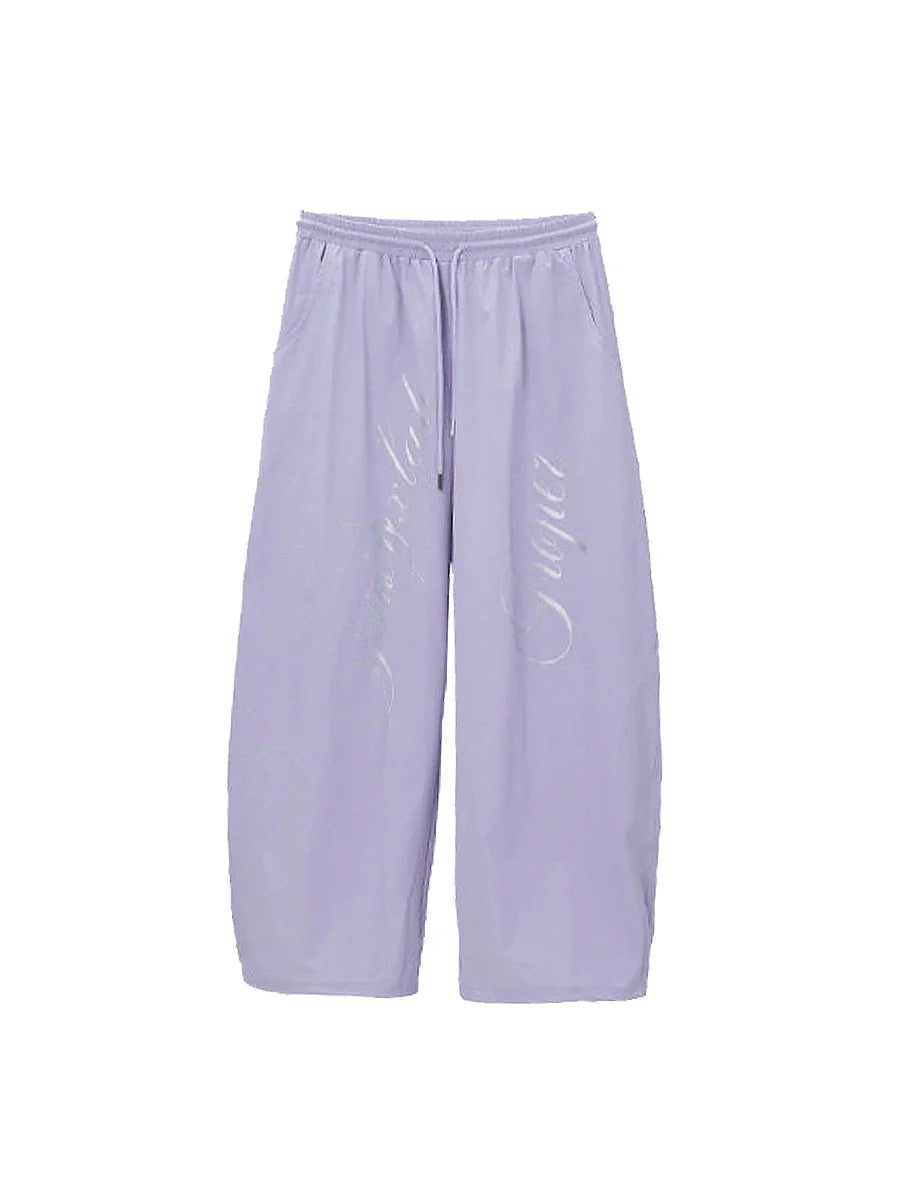 WHY SOIL Blacke Phantom Script Balloon Pants