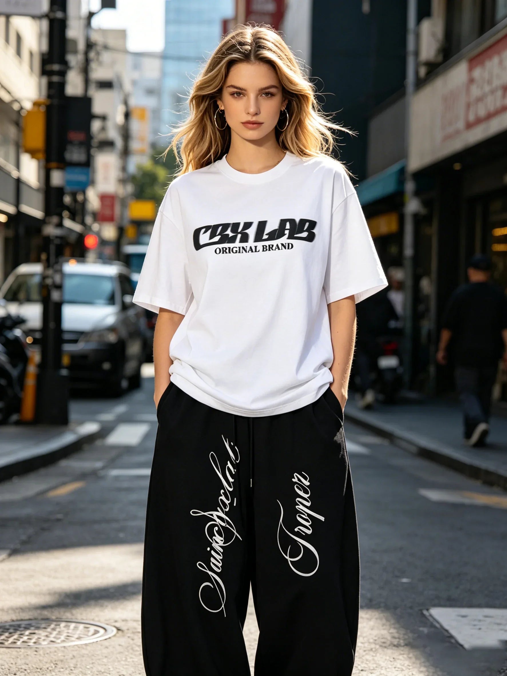 WHY SOIL Blacke Phantom Script Balloon Pants