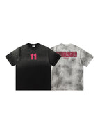 Whysoil Letter Cloud Washable Crew Neck T-Shirt