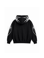 WHY SOIL Graffiti Script Graphic Zip Hoodie