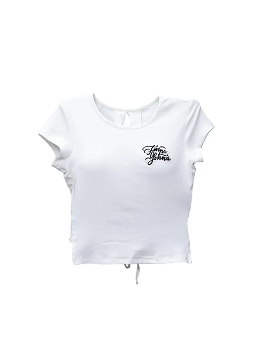 WHY SOIL Streetwear Relaxed Fit Graphic Backless Tee