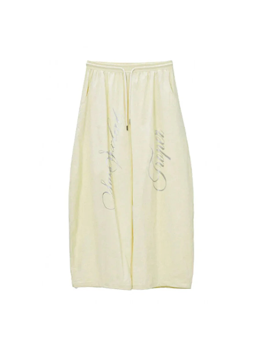 WHY SOIL Blacke Phantom Script Balloon Pants