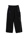 WHY SOIL Wide-leg Casual Striped Pants