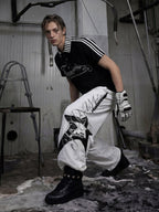 Whysoil unisex wide-leg paratrooper pants