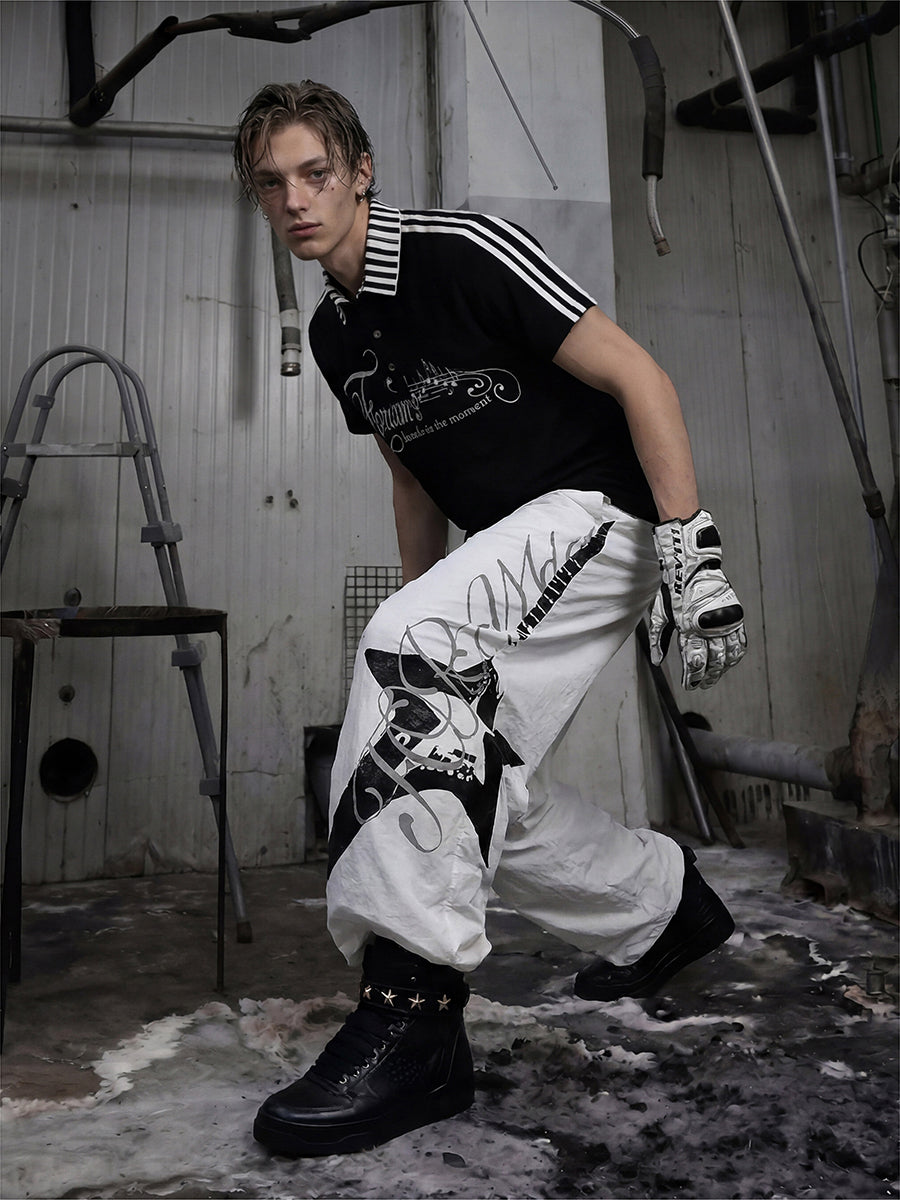 Whysoil unisex wide-leg paratrooper pants