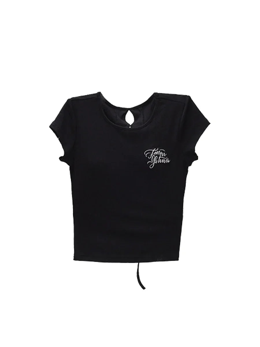 WHY SOIL Streetwear Relaxed Fit Graphic Backless Tee