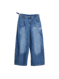 WHY SOIL Loose Fit Denim Wide-Leg Pants