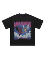 Whysoil-Vintage Cloud Print T-Shirt