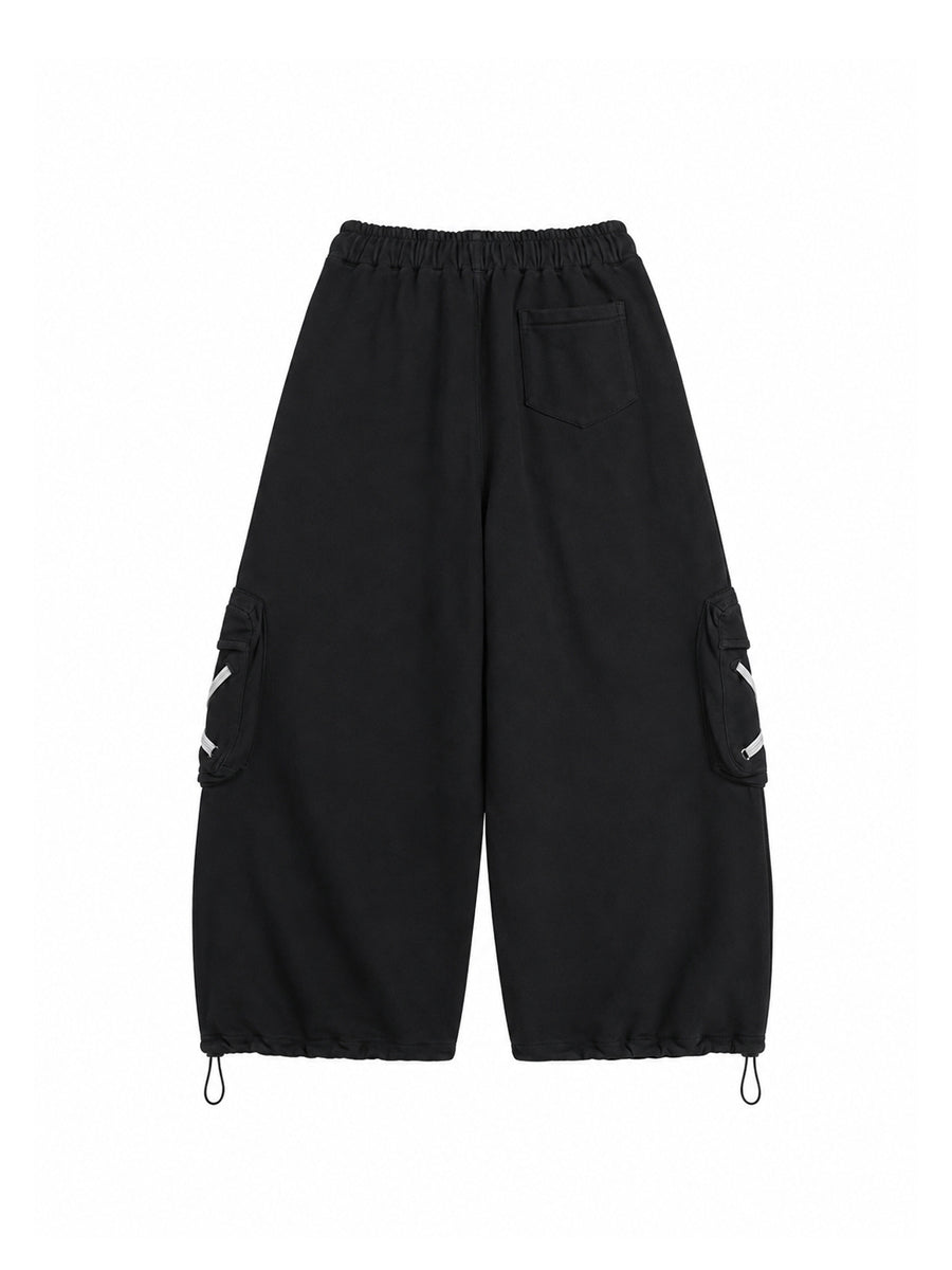 WHY SOIL Lace-Up Utility Cargo Sweatpants