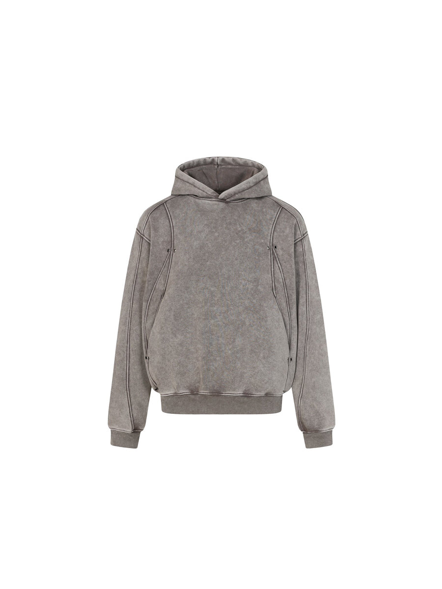 WHY SOIL Washed Streetwear Oversized Hoodie