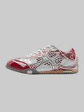 Whysoil Unisex White Red Heart Mesh Retro Running Shoes