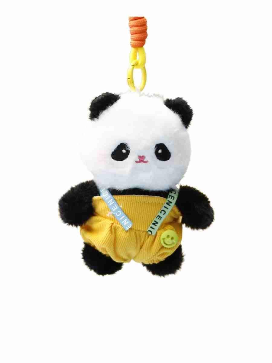 Whysoil – Salopette en jean mignonne avec porte-clés panda en peluche