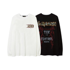 WHYSOIL Heavy Metal Graphic Oversized Long Sleeve Tee