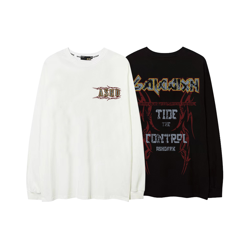 WHYSOIL Heavy Metal Graphic Oversized Long Sleeve Tee