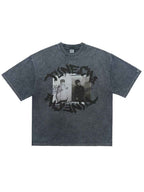 Whysoil-Vintage Graffiti Letter Acid Washed Oversized T-Shirt