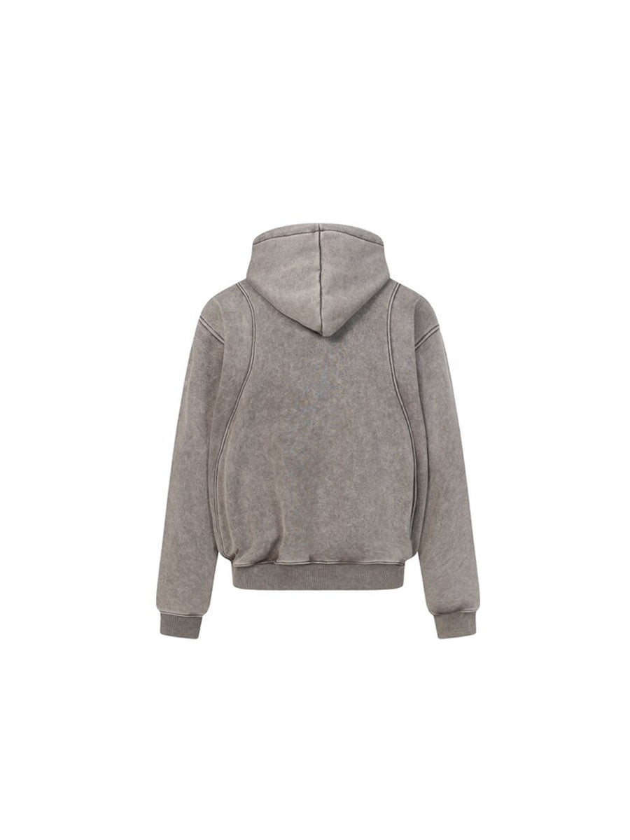 WHY SOIL Washed Streetwear Oversized Hoodie