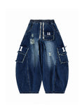 WHY SOIL Storm Wash Denim Cargo Pants