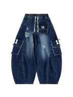 WHY SOIL Storm Wash Denim Cargo Pants